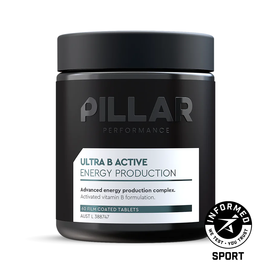 PILLAR PERFORMANCE Ultra B Active 60 Tablets - Sticky Bottle