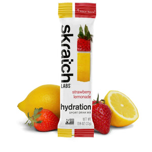 SKRATCH Sport Hydration Drink Mix 22g Sachet Strawberry Lemonade single