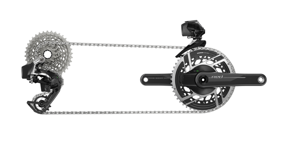 2024 SRAM Red AXS 2x Groupset  (including HRD Karoo, Rotors, FD, RD, shifters, chain) - Sticky Bottle