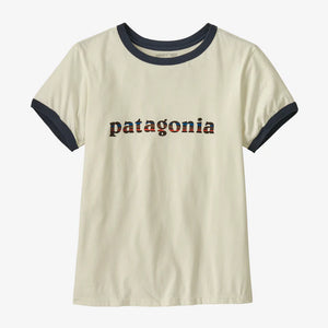 PATAGONIA W's 73 Text Logo Organic Ringer Tee