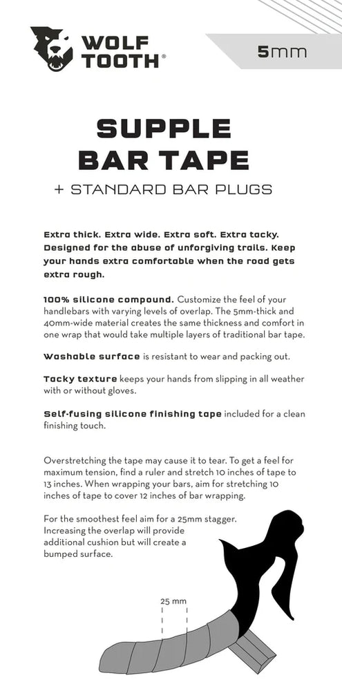 WOLF TOOTH Supple Bar Tape Black