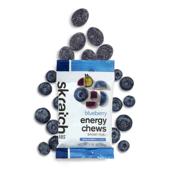 SKRATCH Energy Chew Sport Fuel 50gr Sachet Blueberry (caffeinated) single