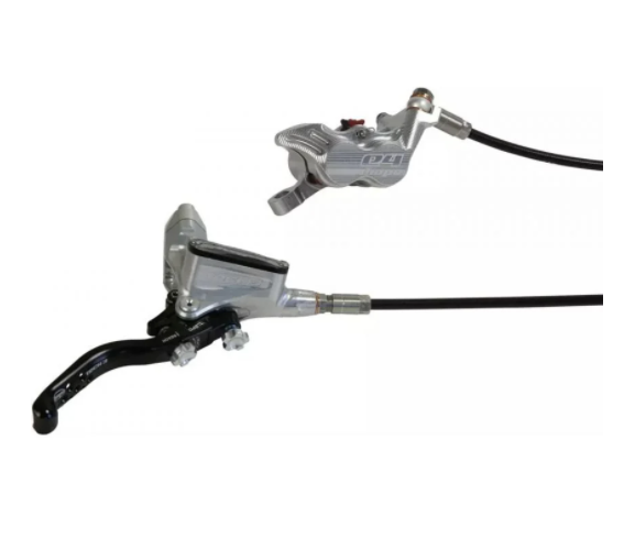 HOPE TECH3 E4 BRAKE SILVER REAR BLACK HOSE - Sticky Bottle