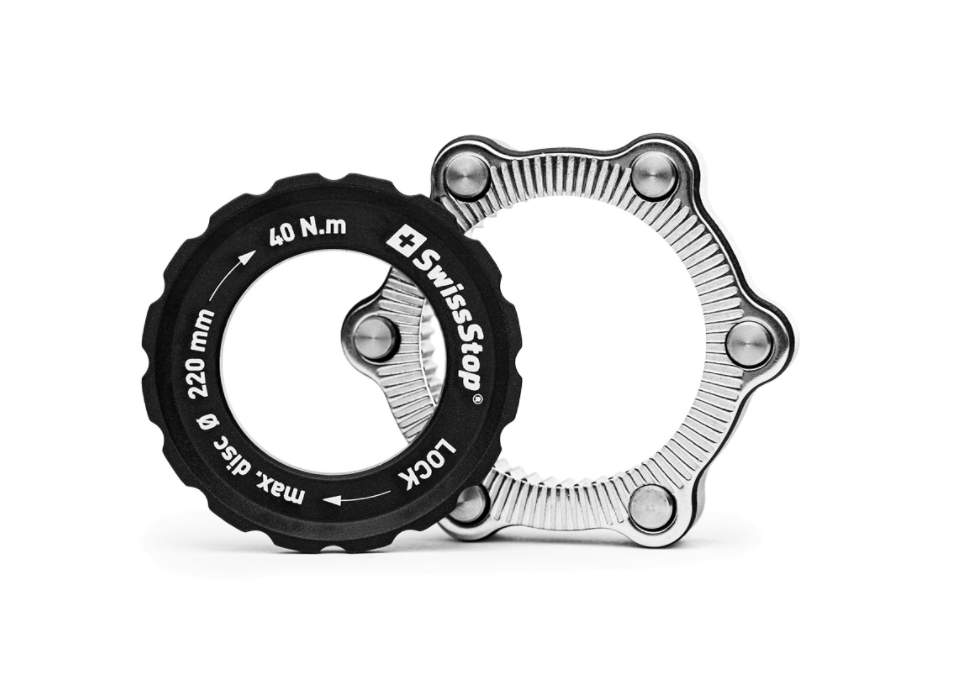 SWISSTOP 6 Bolt to Centrelock Hub Adaptor  (220mm max) - Sticky Bottle