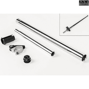 BROMPTON Seat Post - Steel Telescopic - Silver