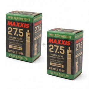 
            
                Load image into Gallery viewer, MAXXIS Tube Welter Weight 27.5 x 1.5/1.75 Presta FV SEP
            
        